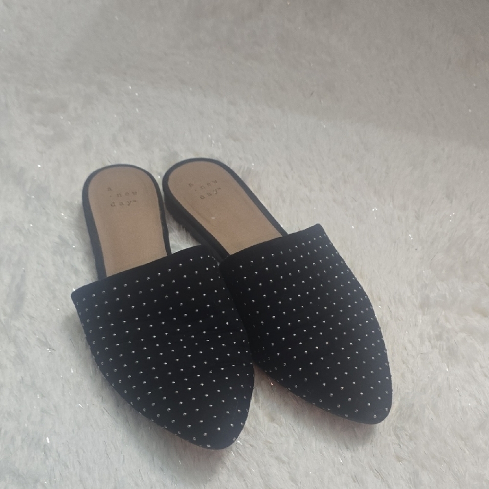 A New Day Black Studded Mules